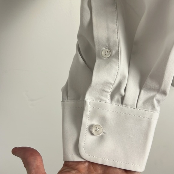 American Tall Traveler Stretch Dress Shirt White 2XL Semi Tall Career Classic - Picture 8 of 12